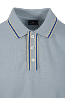 PAUL SMITH REG FIT TIPPED POLO BLUE Paul Smith