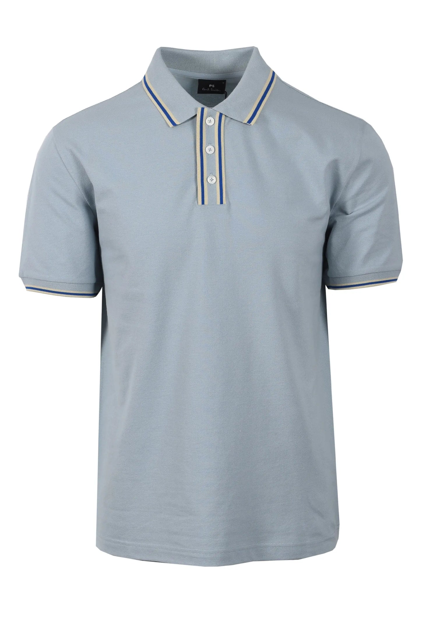 PAUL SMITH REG FIT TIPPED POLO BLUE Paul Smith