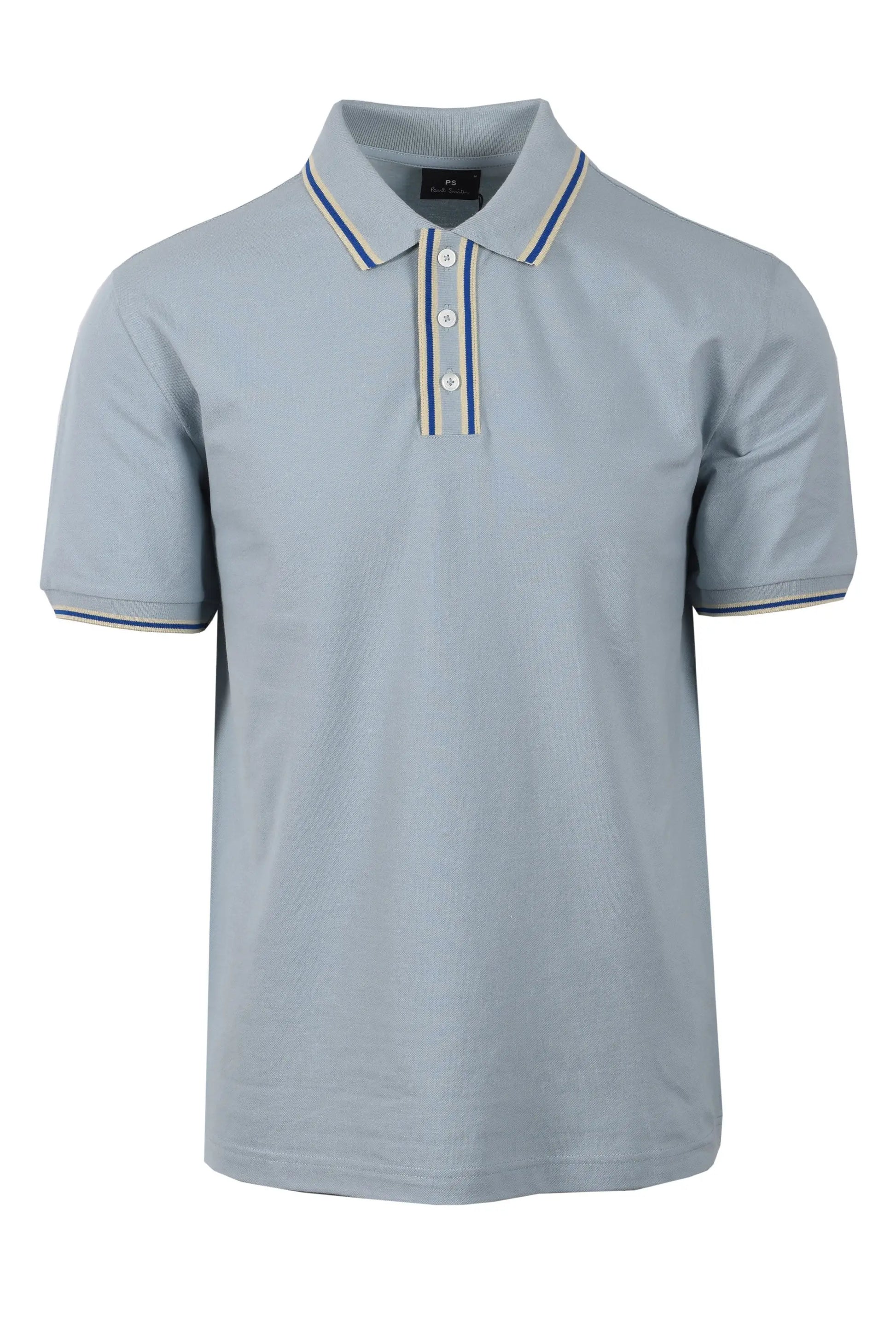 PAUL SMITH REG FIT TIPPED POLO BLUE Paul Smith