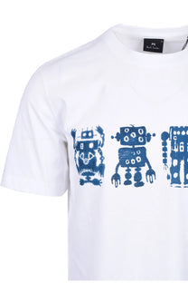 PAUL SMITH REG FIT ROBOTS T-SHIRT WHITE Paul Smith