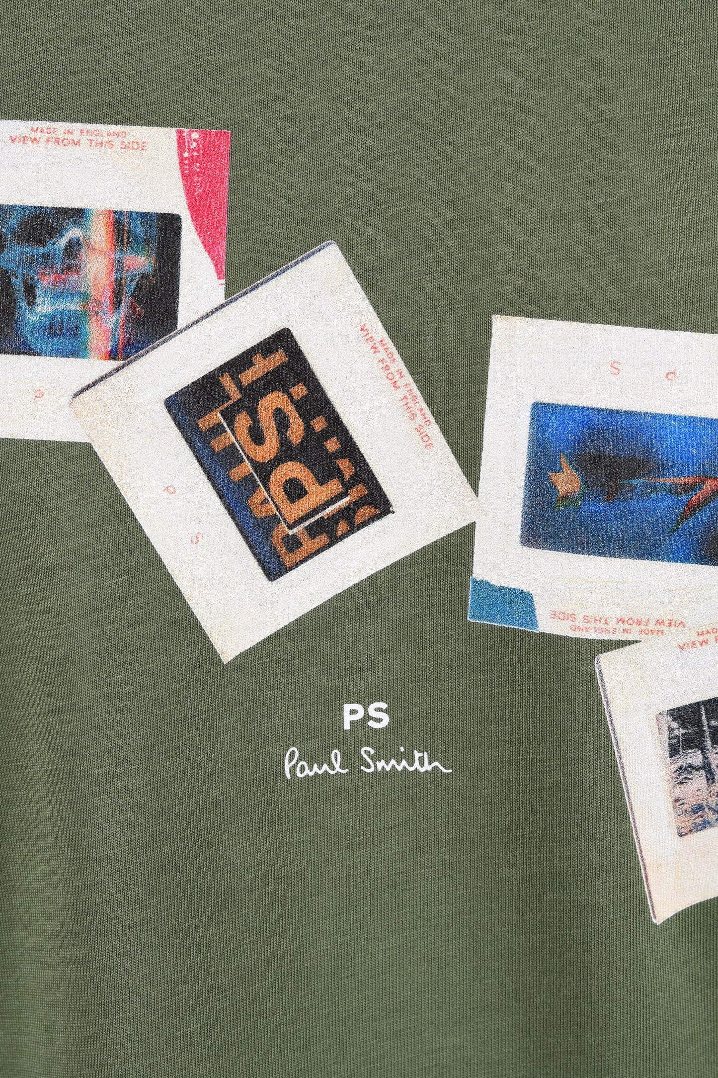 PAUL SMITH REG FIT SS T-SHIRT SLIDES GREEN Paul Smith Michael Stewart Menswear  T-Shirts