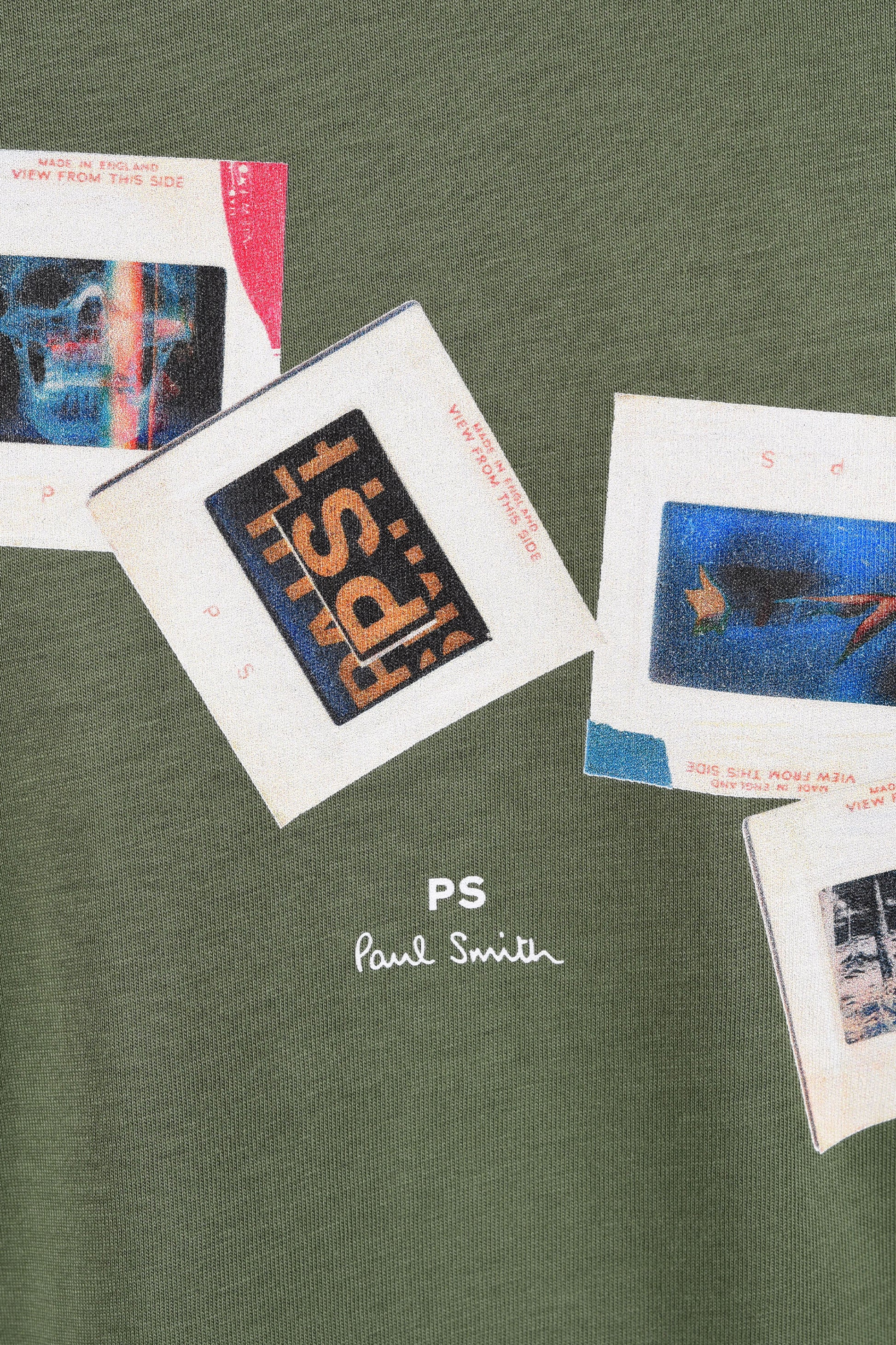 PAUL SMITH REG FIT SS T-SHIRT SLIDES GREEN Paul Smith Michael Stewart Menswear  T-Shirts