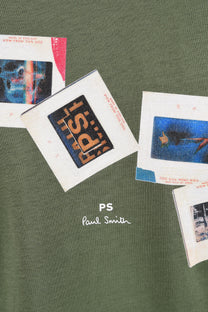 PAUL SMITH REG FIT SS T-SHIRT SLIDES GREEN Paul Smith Michael Stewart Menswear  T-Shirts