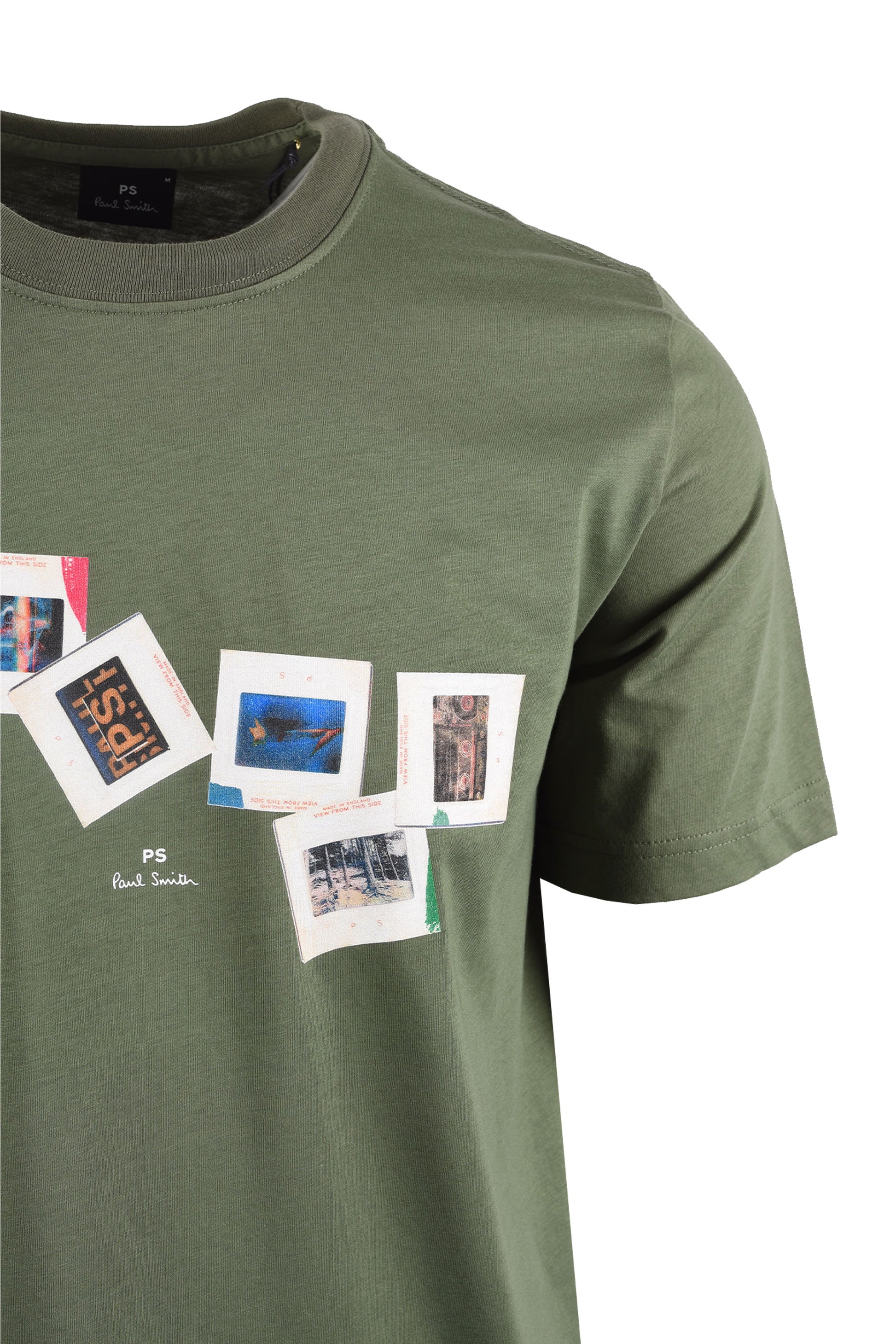 PAUL SMITH REG FIT SS T-SHIRT SLIDES GREEN Paul Smith Michael Stewart Menswear  T-Shirts