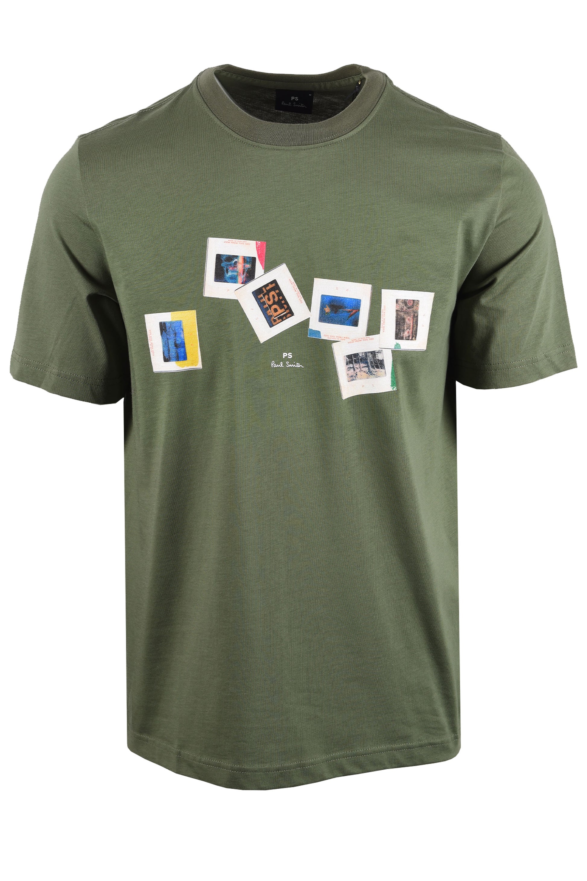PAUL SMITH REG FIT SS T-SHIRT SLIDES GREEN Paul Smith Michael Stewart Menswear  T-Shirts