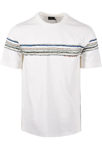 PAUL SMITH REG FIT STRIPE T-SHIRT WHITE Paul Smith Michael Stewart Menswear  T-Shirts