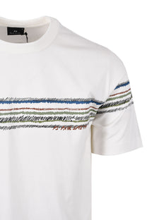 PAUL SMITH REG FIT STRIPE T-SHIRT WHITE Paul Smith Michael Stewart Menswear  T-Shirts