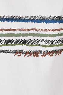 PAUL SMITH REG FIT STRIPE T-SHIRT WHITE Paul Smith Michael Stewart Menswear  T-Shirts