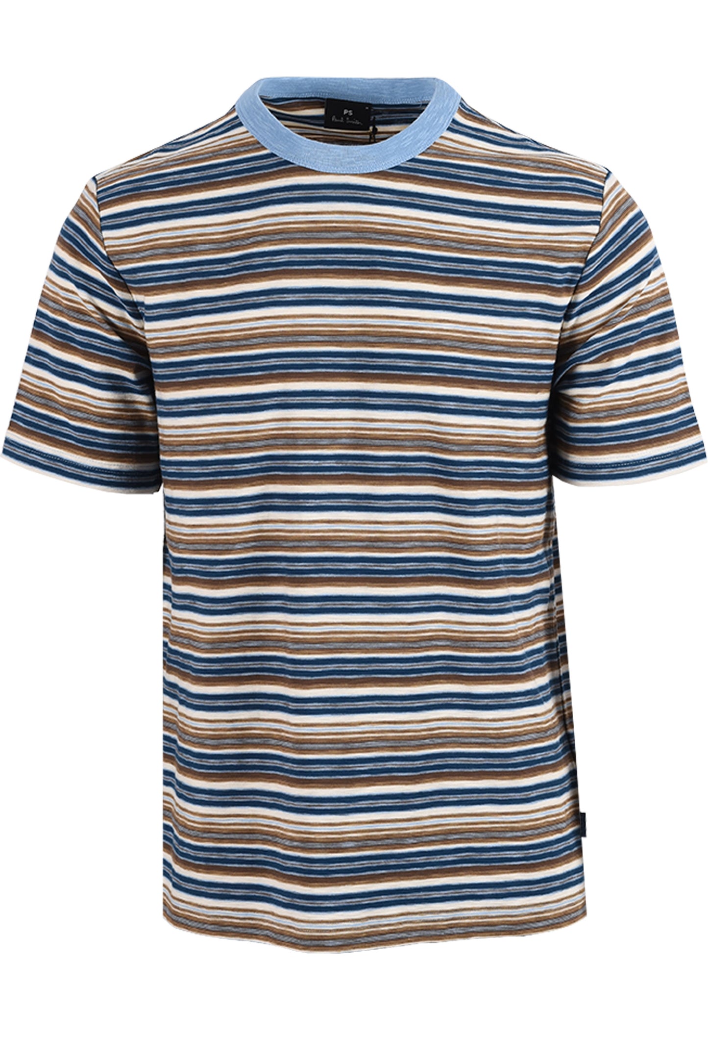 PAUL SMITH REG FIT T-SHIRT STRIPED BLUE Paul Smith Michael Stewart Menswear  T-Shirts