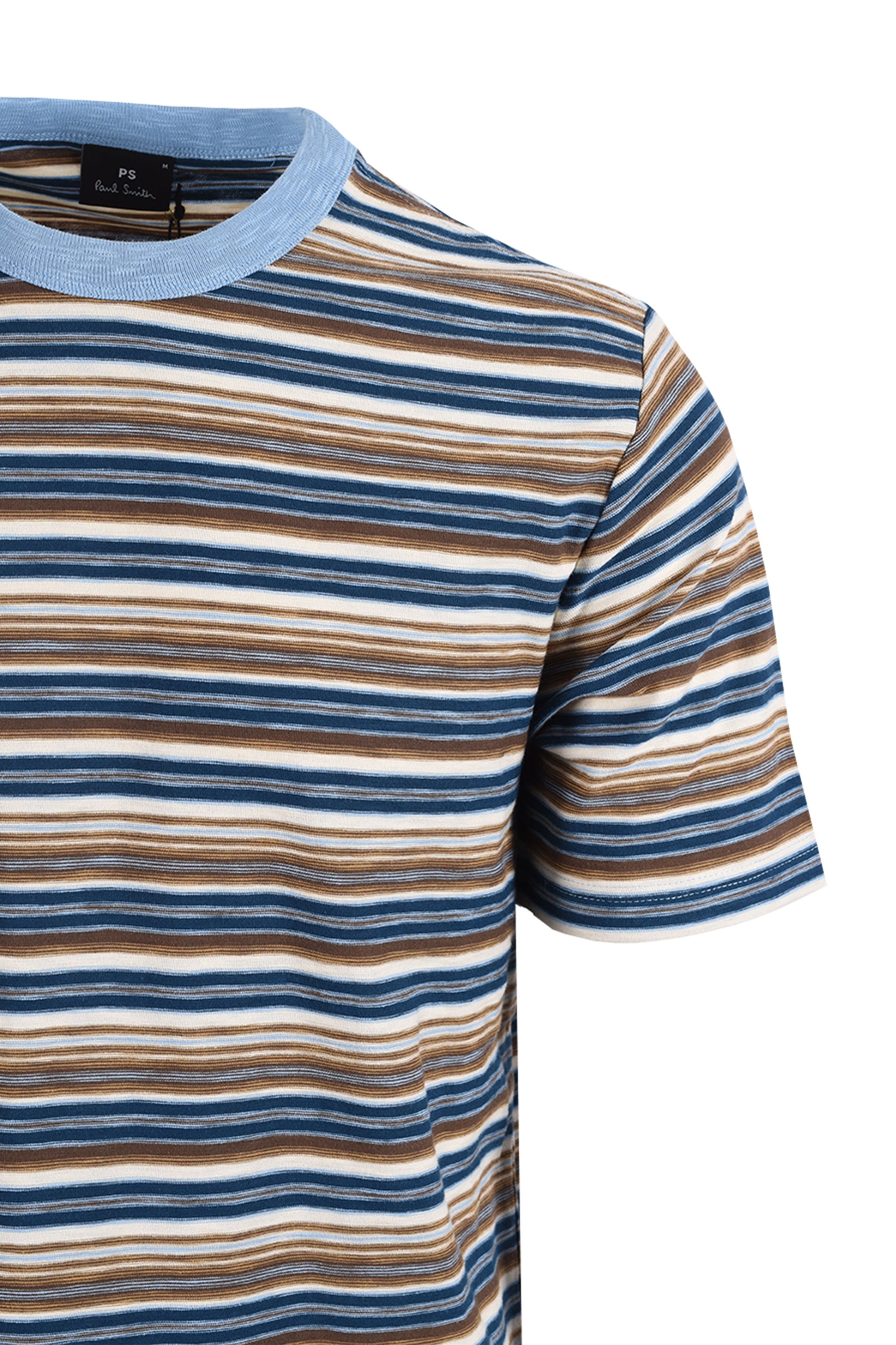 PAUL SMITH REG FIT T-SHIRT STRIPED BLUE Paul Smith Michael Stewart Menswear  T-Shirts