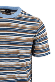 PAUL SMITH REG FIT T-SHIRT STRIPED BLUE Paul Smith Michael Stewart Menswear  T-Shirts