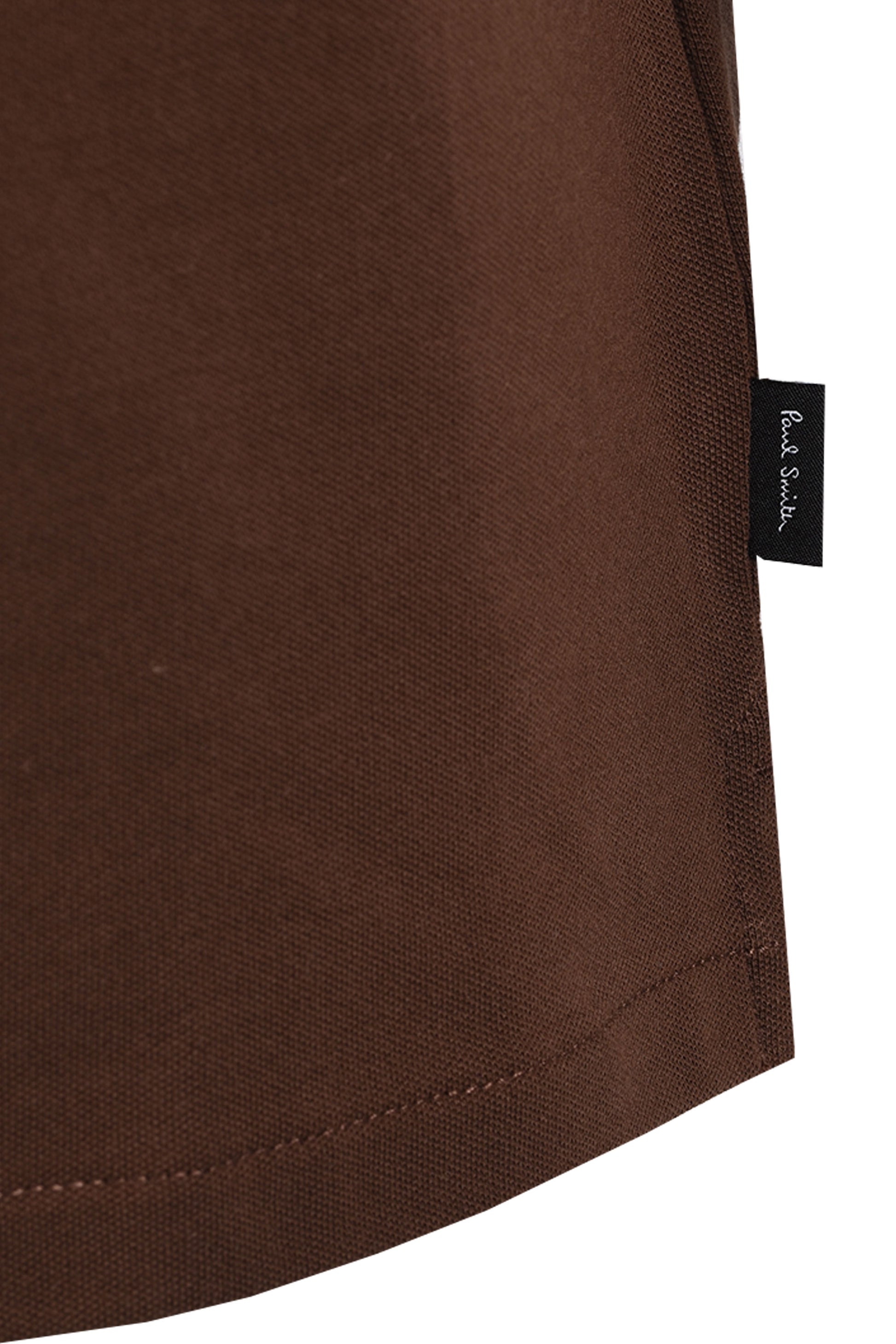 PAUL SMITH REG FIT ZIP POLO BROWN Paul Smith Michael Stewart Menswear  Polo Shirts