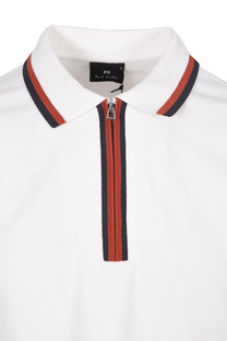 PAUL SMITH REG FIT ZIP POLO SHIRT OFF WHITE Paul Smith