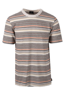 PAUL SMITH REGULAR FIT KNITTED T-SHIRT MULTI STRIPE Paul Smith Michael Stewart Menswear  T-Shirts