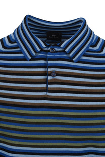 PAUL SMITH SWEATER LS POLO COBALT BLUE Paul Smith