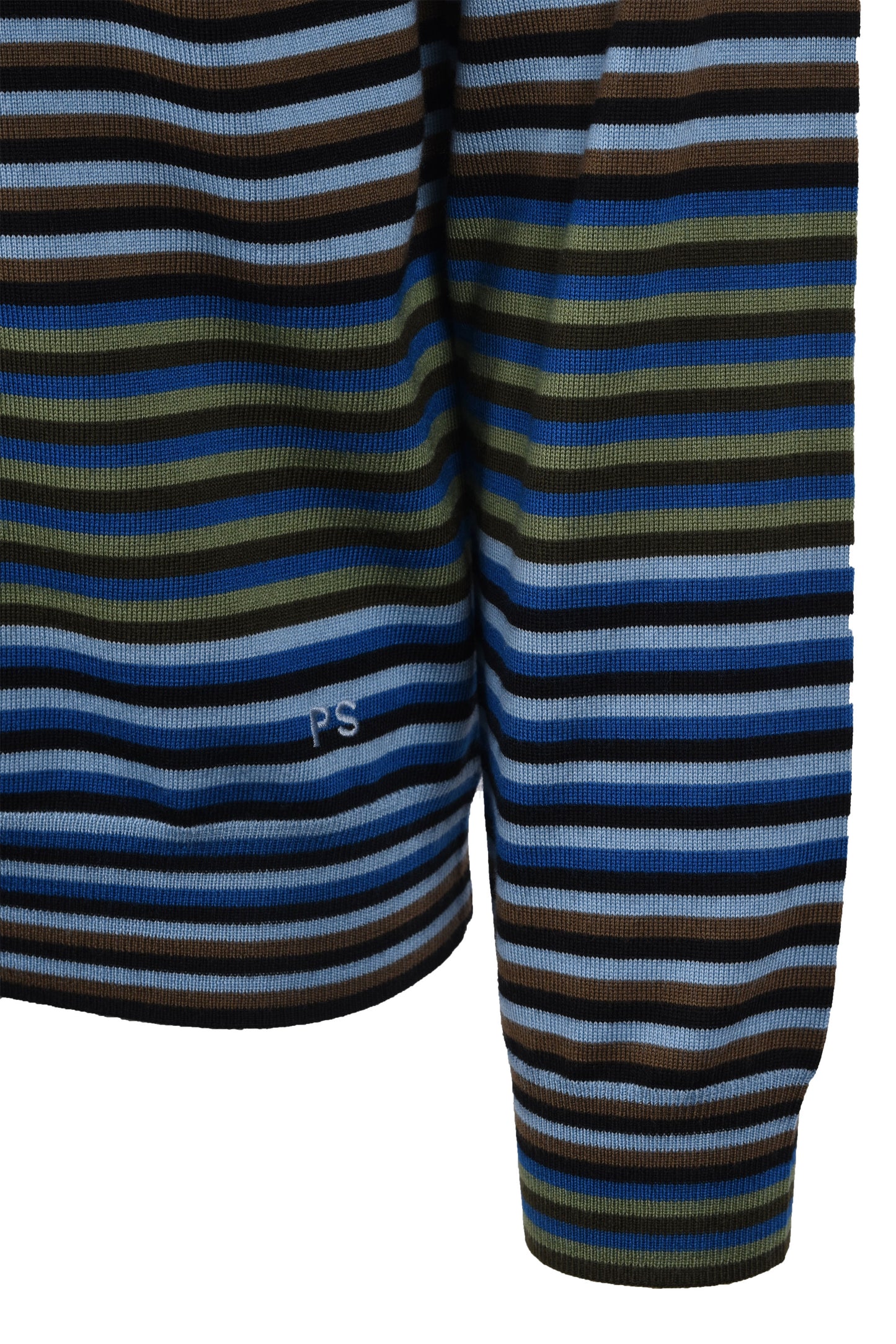 PAUL SMITH SWEATER LS POLO COBALT BLUE