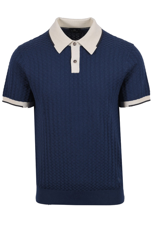 PAUL SMITH SWEATER SS POLO BLUE