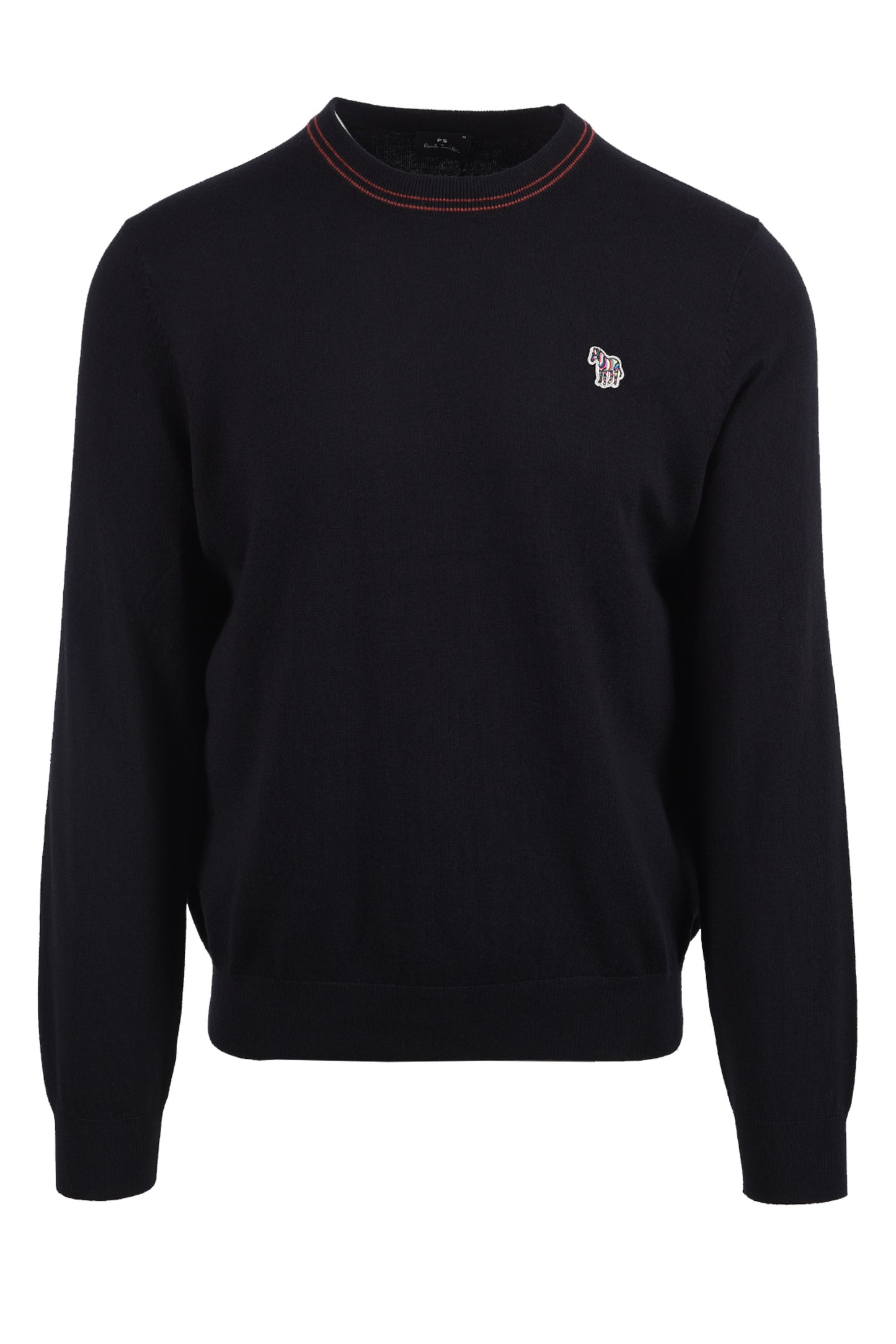 PAUL SMITH ZEB BADGE CREW NECK SWEATSHIRT BLACK Paul Smith Michael Stewart Menswear  Knitwear