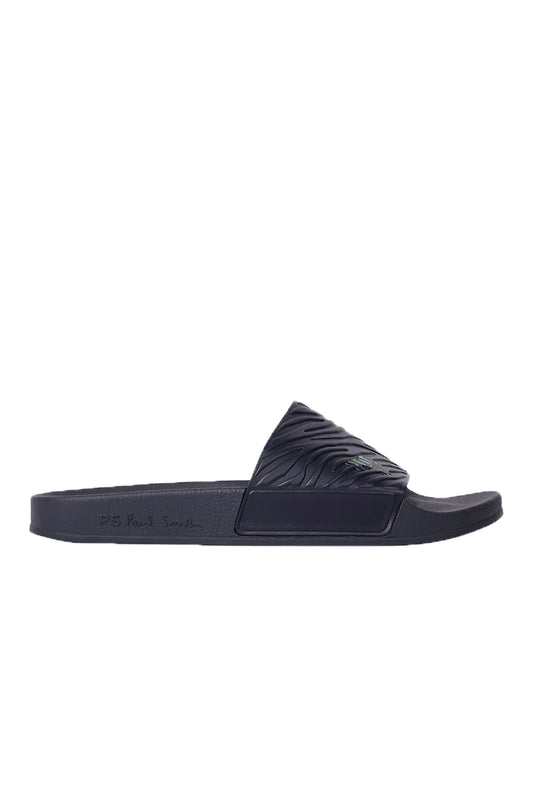 PAUL SMITH ZEBRA LOGO SLIDERS NAVY