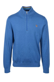 PAUL SMITH ZIP NECK SWEATER BLUE Paul Smith