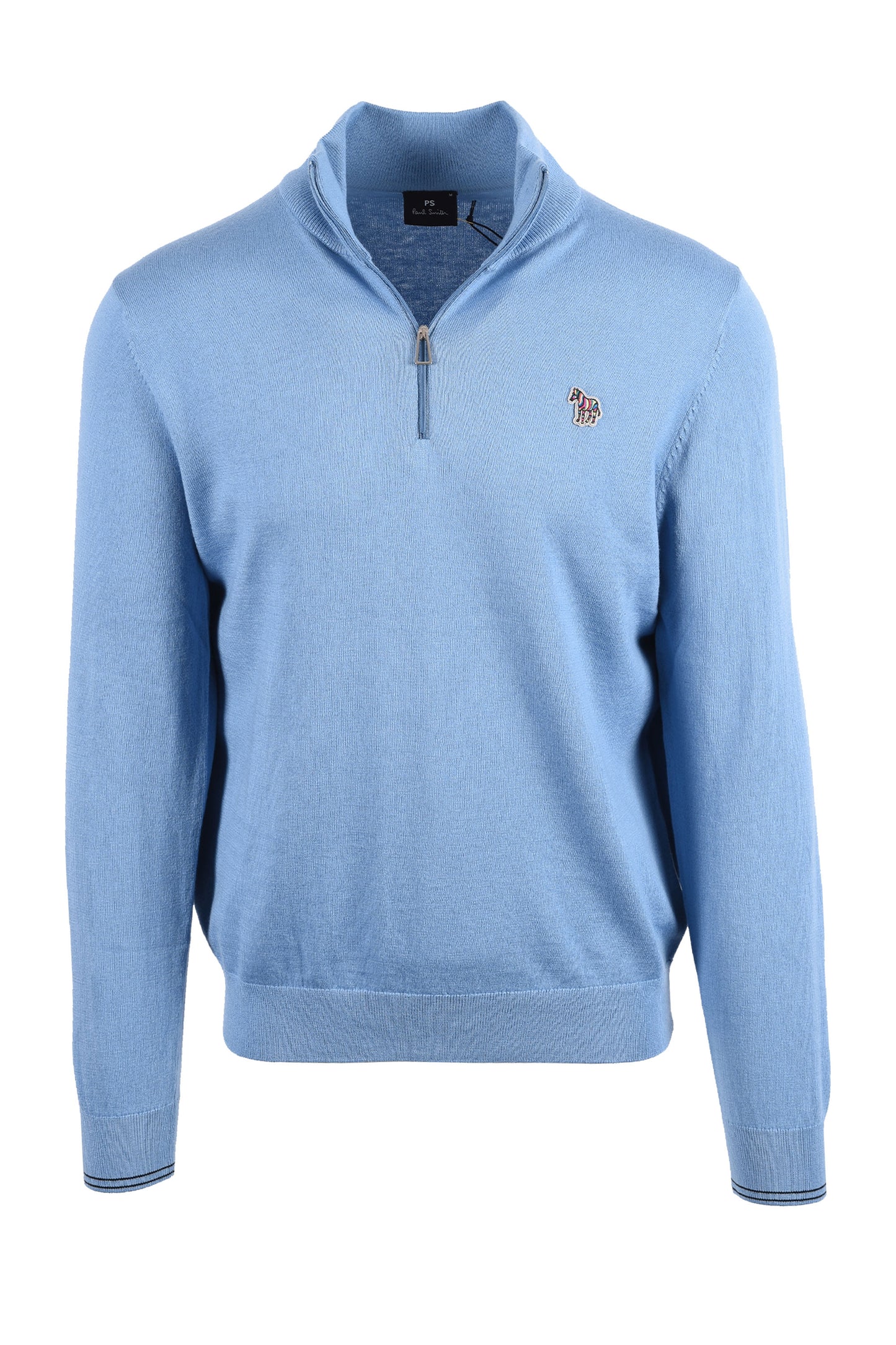 PAUL SMITH ZIP NECK SWEATSHIRT BLUE Paul Smith Michael Stewart Menswear  Knitwear