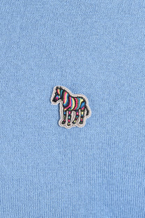 PAUL SMITH ZIP NECK SWEATSHIRT BLUE Paul Smith Michael Stewart Menswear  Knitwear