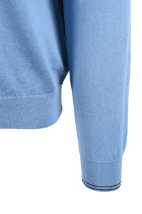 PAUL SMITH ZIP NECK SWEATSHIRT BLUE Paul Smith Michael Stewart Menswear  Knitwear