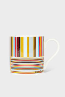 Paul Smith Mixed 'Signature Stripe' Bone China Mug Multi-Colour Check Paul Smith