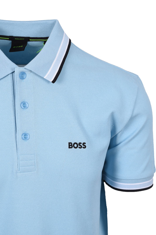 Boss Green Paddy Polo Shirt Light Pastel Blue