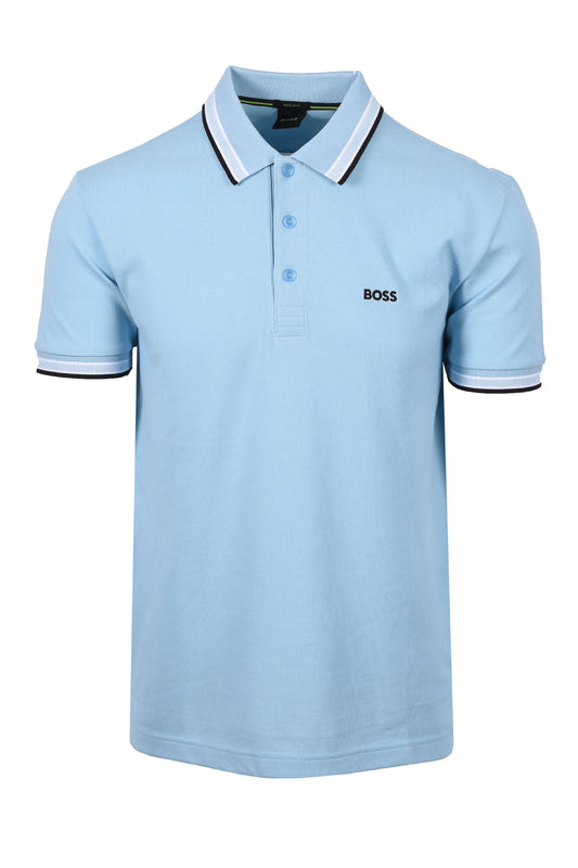 Boss Green Paddy Polo Shirt Light Pastel Blue