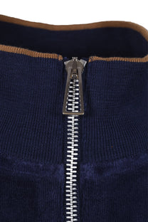 Paul Smith Half Zip Velour Sweatshirt Ink Blue Paul Smith