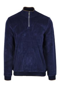Paul Smith Half Zip Velour Sweatshirt Ink Blue Paul Smith