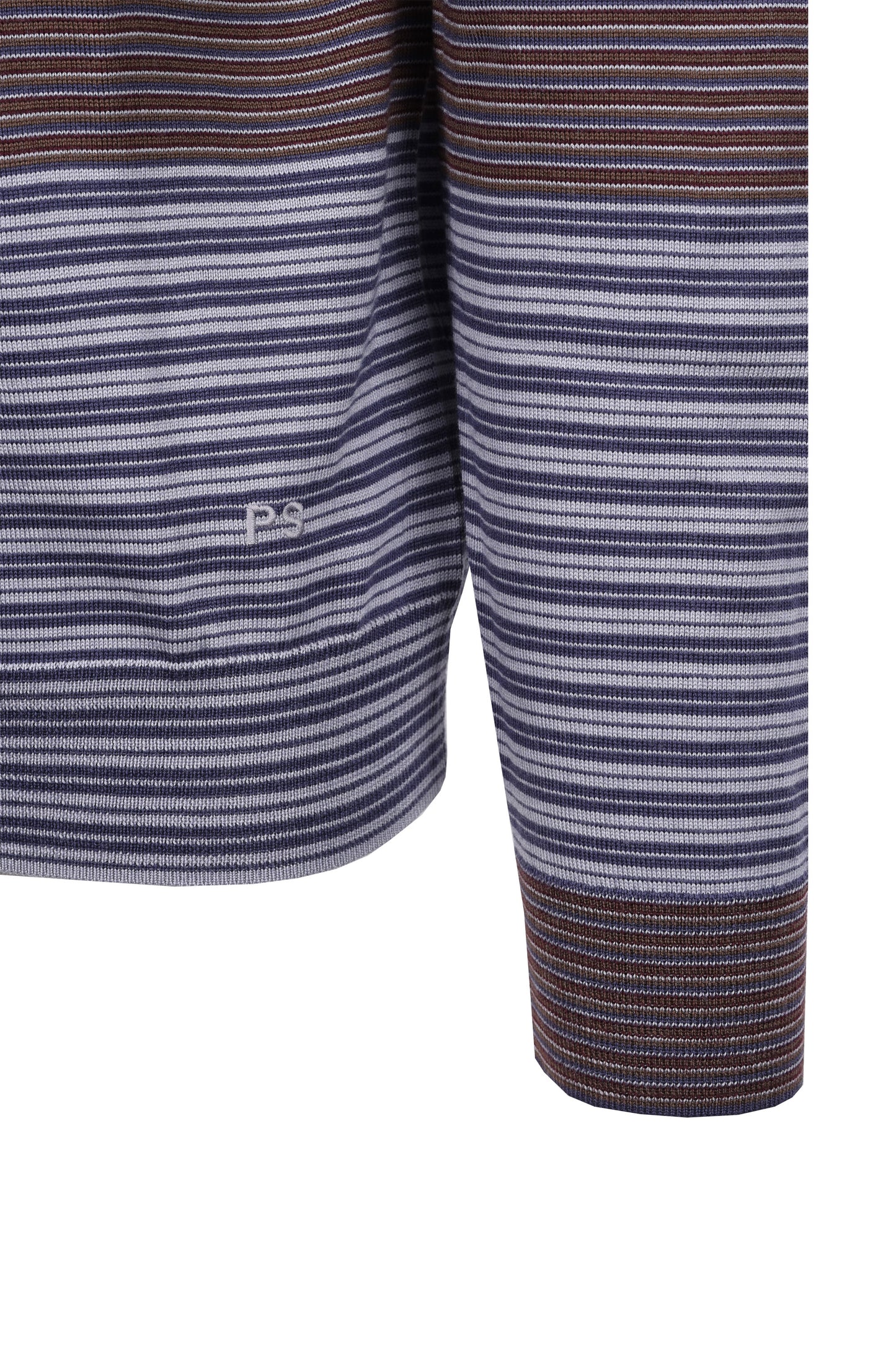 Paul Smith LS Knitted Polo Sweatshirt Dark Violet