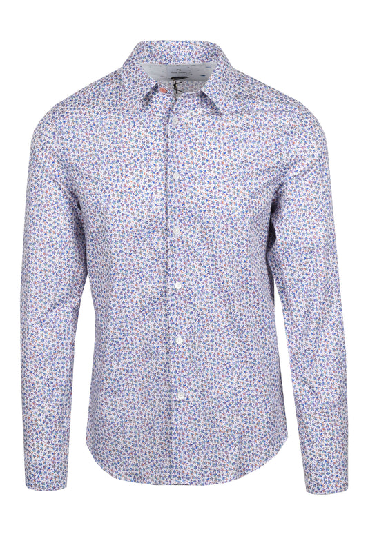 Paul Smith LS Slim Fit Shirt White Floral
