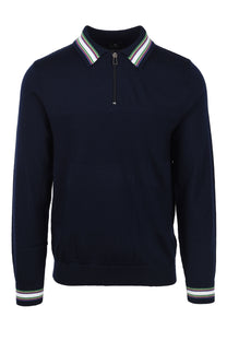 Paul Smith Long Sleeve Knitted Polo Dark Navy Paul Smith