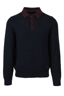 Paul Smith Long Sleeve Knitted Polo Dark Navy Paul Smith
