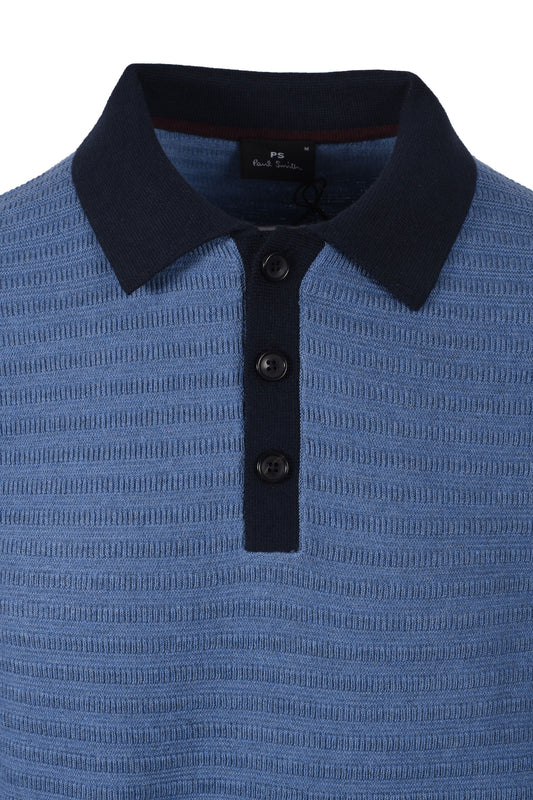 Paul Smith Long Sleeve Polo Greyish Blue