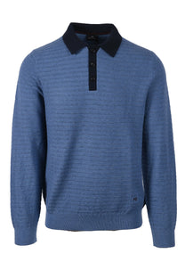 Paul Smith Long Sleeve Polo Greyish Blue Paul Smith