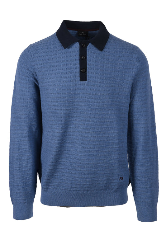 Paul Smith Long Sleeve Polo Greyish Blue