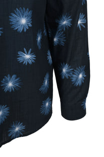 Paul Smith Reg Fit Floral Shirt Greyish Blue Paul Smith