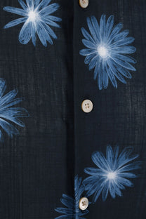 Paul Smith Reg Fit Floral Shirt Greyish Blue Paul Smith