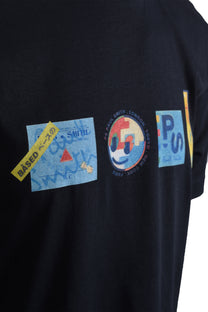 Paul Smith Reg Fit Stickers T-Shirt Navy Paul Smith