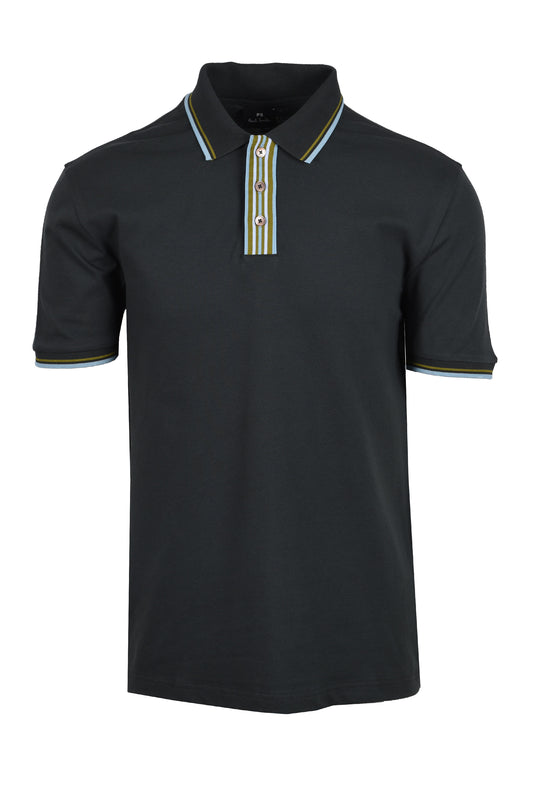 Paul Smith Reg Fit Stripe Placket Polo Green