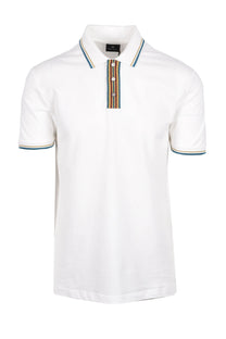 Paul Smith Reg Fit Stripe Placket Polo White Paul Smith