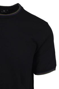 Paul Smith Reg Fit T-Shirt Sports Stripe Black Paul Smith