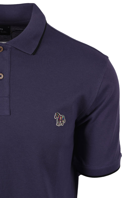 Paul Smith Reg Fit Tipped Polo Shirt Dark Violet