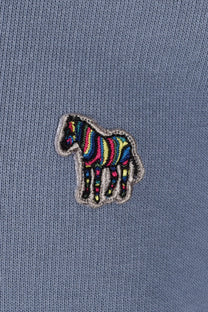 Paul Smith Reg Fit Zebra Half Zip Greyish Blue Paul Smith