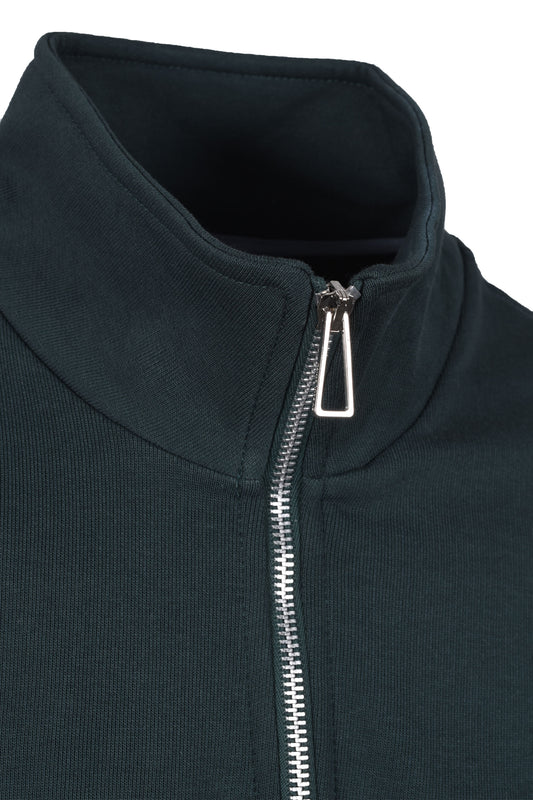 Paul Smith Reg Fit Zebra Half Zip Petrol Green