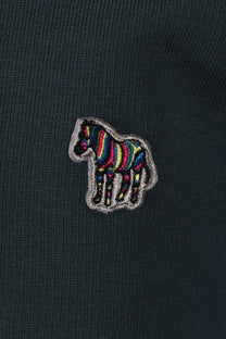 Paul Smith Reg Fit Zebra Half Zip Petrol Green Paul Smith