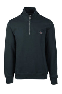 Paul Smith Reg Fit Zebra Half Zip Petrol Green Paul Smith
